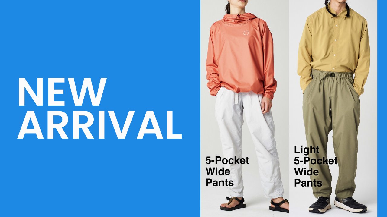 入荷案内】 山と道 5-Pocket Wide Pants / Light 5-Pocket Wide Pants 
